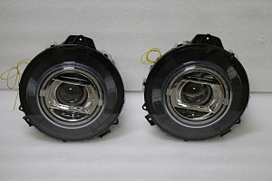 Тюнинг для Фары Merсedes G-class W463 / G63 / G65 2009 - 2015 хром, дизайн 2019