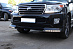 Губа передняя Land Cruiser 200 2012 - 2014 Platinum Edition с диодами, черная 