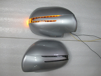 Корпуса зеркал Prado 120 / GX 470 / Surf 215 дизайн Мерседес стиль 1, серебро (1F7)