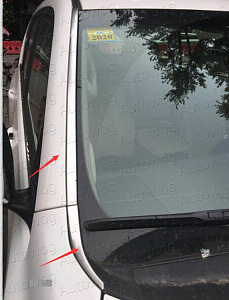 Тюнинг для Молдинги Prado 150 , лобового стекла по бокам  