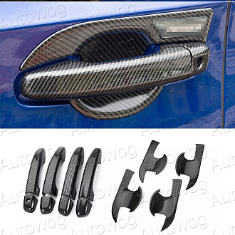 Накладки C-HR на ручки дверей , под карбон