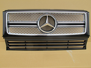 Тюнинг для Решетка Mercedes G-class W463 / G65 дизайн AMG 2015 +, черная, хром сетка