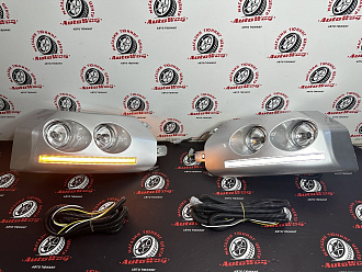 Клыки передние с туманками + диод FJ Cruiser серебро