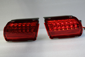 Тюнинг для Стопы дополнительные Prado 150 в бампер задний, диодные, красные (катафот)