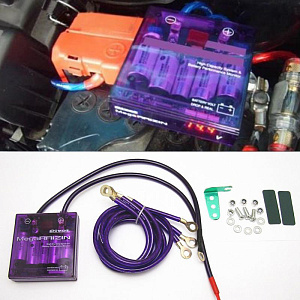 Стабилизатор напряжения PIVOT с вольтметром, фиолетовый