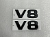 Шильдики V8 ( Patrol ) , чёрные
