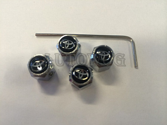 Колпачки на ниппеля Toyota под шестигранник, чёрные