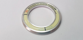 Накладка на замок зажигания светящееся, серебро 