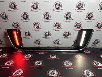 Планка Land Cruiser 200 стиль LX 2018 +, под номер с задним ходом диод, чёрная