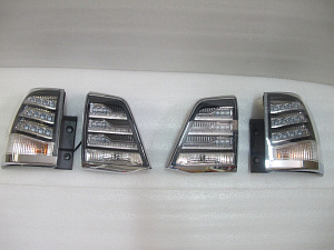 Тюнинг для Стопы Land Cruiser 200 дизайн LX 570 2012 , Supercharger черно-белые +хром 