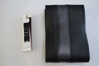 Оплетка на шнуровке с карбоновой вставкой цельная S, чёрная