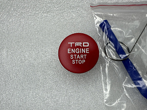 Накладка на кнопку TRD , красная , версия 2