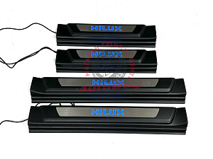 Тюнинг для Накладки Hilux Pick Up на пороги дверей с подсветкой , тип 2