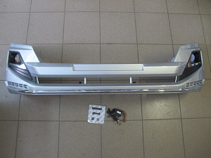 Тюнинг для Губа передняя Prado 150 2014 +, Modellista, с ходовыми огнями, версия 2, серебро