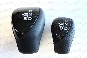 Тюнинг для Ручка Prius 30 на автомат, карбон , перфорированная , маленькая , версия 2