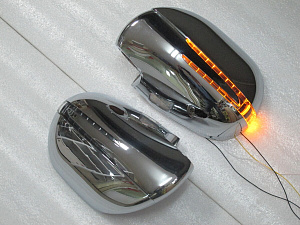 Тюнинг для Корпуса зеркал Prado 120 / GX 470 / Surf 215 дизайн Мерседес стиль 1, хром