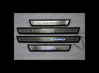 Накладки Camry V50 / V55 на пороги дверей , стиль 3