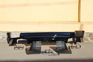 Тюнинг для Губа задняя Prado 150 2018 +, Modellista чёрный перламутр , 2 насадки 