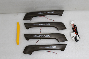 Тюнинг для Накладки Prado 150 на ручки дверей салона с подсветкой