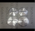 Наклейка на колпачки, для дисков 56мм VOSSEN серебро