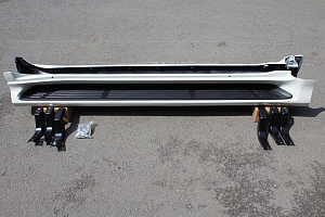 Тюнинг для Пороги Prado 150 стиль Lexus GX 460 с металлической подножкой, усиленные, белый перламутр