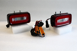 Тюнинг для Стопы дополнительные Mercedes G-class W463 в задний бампер, красные 