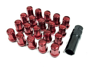 Гайки колёсные TopFit красные M12*1,25 ,7-гран. 20+1