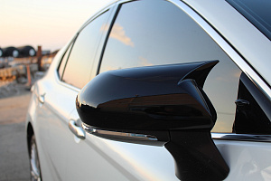 Тюнинг для Накладки Camry V70 2018 +, на зеркала , дизайн BMW M-стиль , чёрные