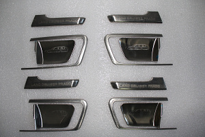 Тюнинг для Накладки Prado 150 вокруг внутренних ручек дверей, хром 