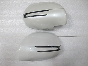 Тюнинг для Корпуса зеркал Prado 120 / GX 470 / Surf 215 дизайн Мерседес стиль 1, белый перламутр 