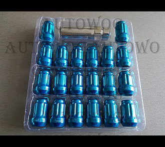 Гайки колёсные TopFit  синие 12*1.5 ,20+1
