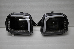 Тюнинг для Фары Jimny , с бегающим повтором , чёрные