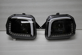 Фары Jimny , с бегающим повтором , чёрные