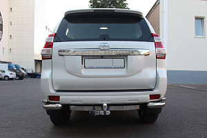 Тюнинг для Планка Prado 150 2014 +, над задним номером с надписью Land Cruiser Prado хром