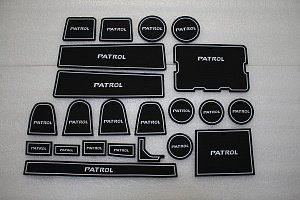 Тюнинг для Коврики в ниши и кармашки Patrol Y62 , белая окантовка 