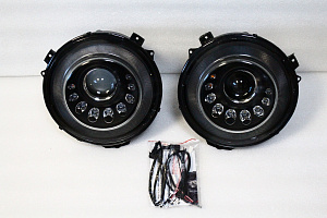 Тюнинг для Фары Merсedes G-class W463 / G63 / G65 биксенон дизайн Mansory, черные