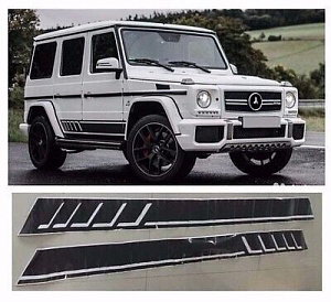 Тюнинг для Наклейка стикер Mercedes G-class W463 / G65 / G63 дизайн 2016+ черная