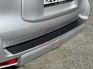 Тюнинг для Накладка Prado 150 на верх заднего бампера темный Хром