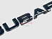Надпись Subaru , чёрная