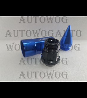 Гайки колёсные RAYS М12*1.5 синии 20шт +1 ключ (из 3-х частей) карандаш