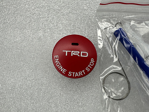 Накладка на кнопку TRD , красная под подсветку