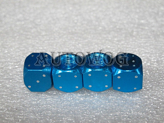 Колпачки на ниппеля Кубики, синие