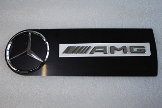 Эмблема Mercedes G-class W463 на запасное колесо , AMG черная 