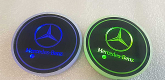 Вкладыш в подстаканник со светящимся логотипом Mercedes