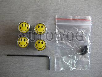 Колпачки на ниппеля Смайлик под шестигранник