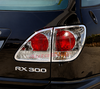 Накладки RX 300 / Harrier 10 1997 - 2002 на стопы , хром