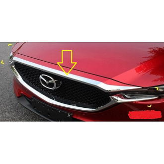 Накладка CX5 2017 +, на капот , хром