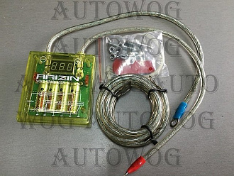 Стабилизатор напряжения PIVOT с вольтметром, желтый