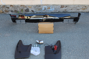 Тюнинг для Губа задняя Prado 150 2009 - 2017 Modellista чёрная , версия 2