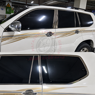 Отсечки окон Prado 120 / GX470, хром